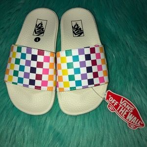 NEW Girl Vans Slides Size 1Y